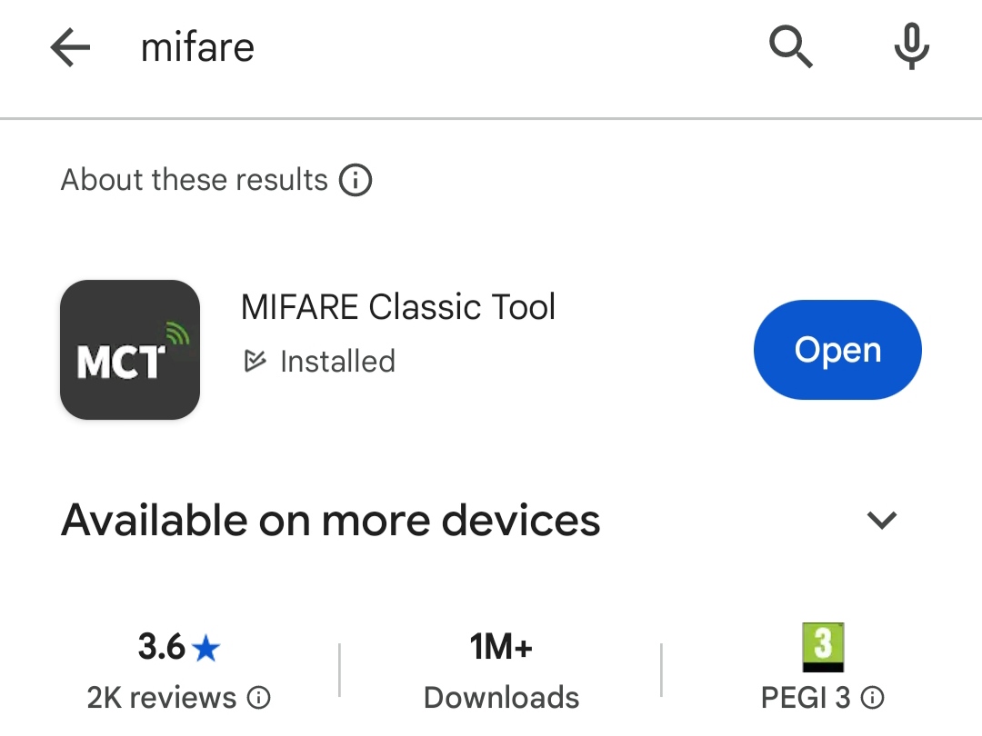 Playstore page
